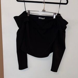 Abercrombie & Fitch Black Off the Shoulder Top